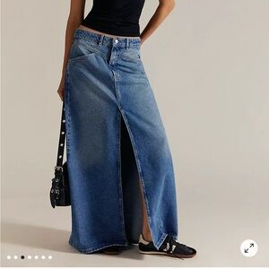Free people  denim  maxi shirt‎